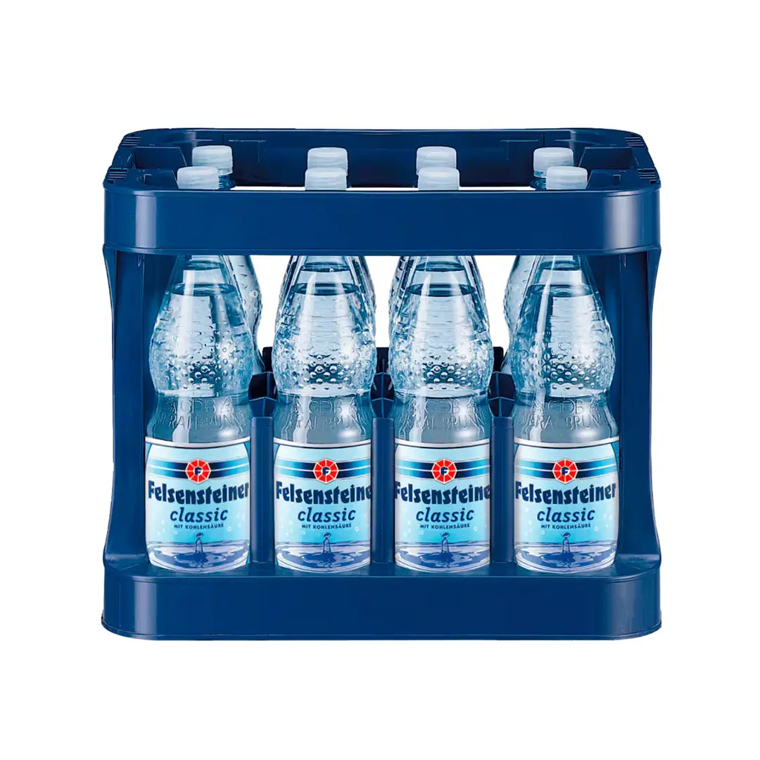 Felsensteiner Classic 12 x 1,0 L – Spritziges Mineralwasser im PET-Kasten