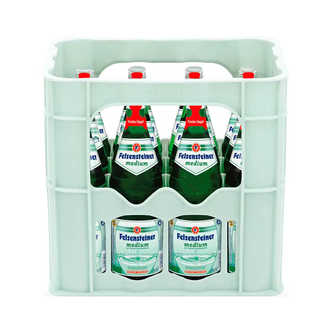 Felsensteiner Medium 12 x 0,7 L – Feinperliges Mineralwasser im Glas