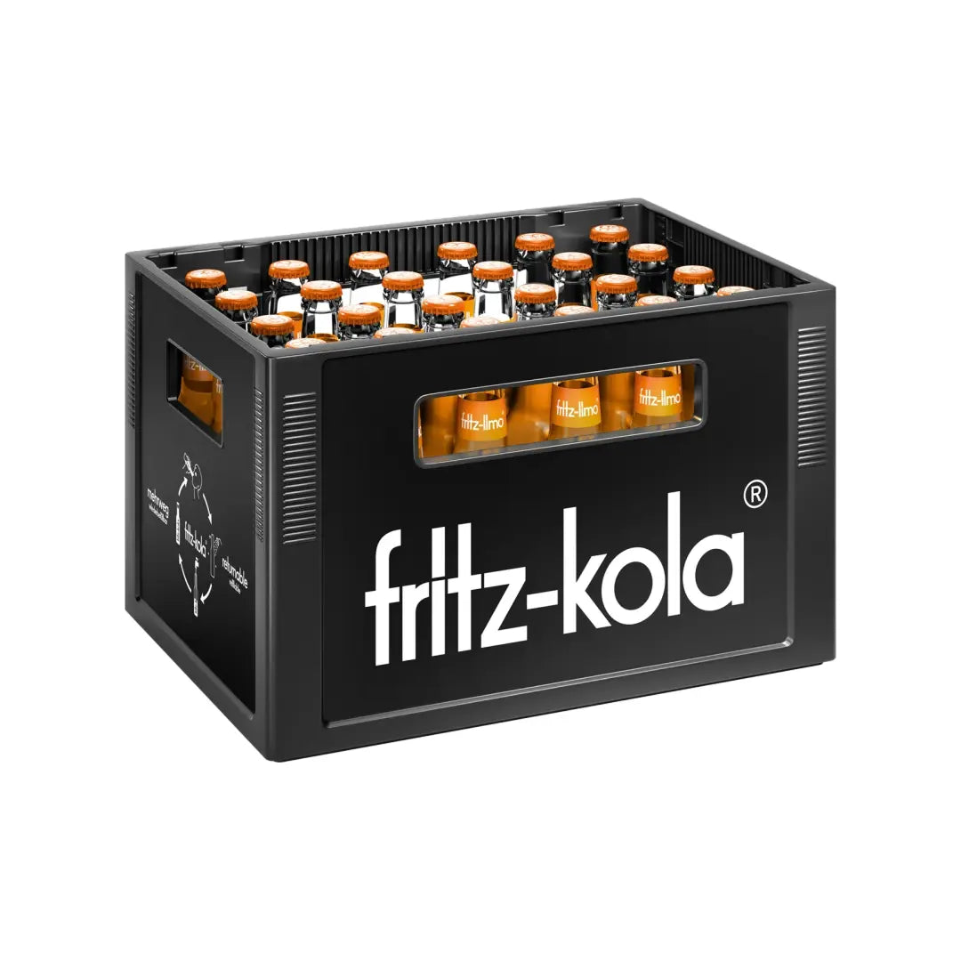 Fritz-Limo Orange 24 x 0,33 L – Fruchtig-frische Orangenlimo im Glas