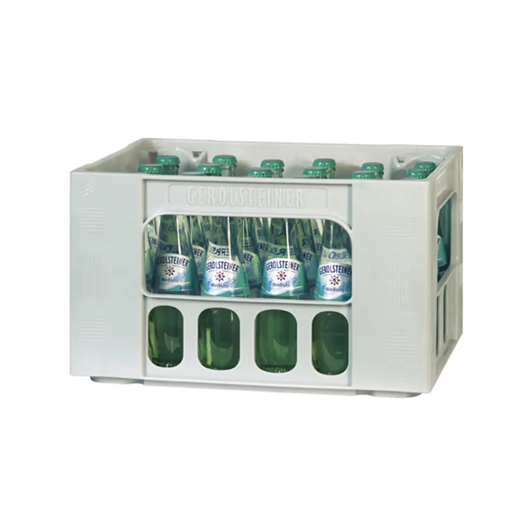 Gerolsteiner Medium 24 x 0,2 L – Feinperliges Mineralwasser in kleinen Glasflaschen