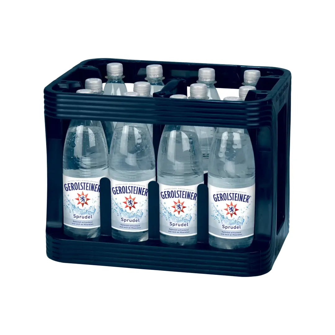 Gerolsteiner Sprudel 12 x 1,0 L PET – Klassisches Mineralwasser mit viel Kohlensäure